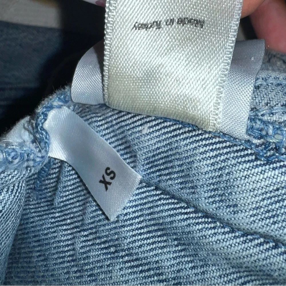 Reformation Womens Denim Jacket Size XS Leopard Print Faux Fur ASO Celebrities - Picture 7 of 9